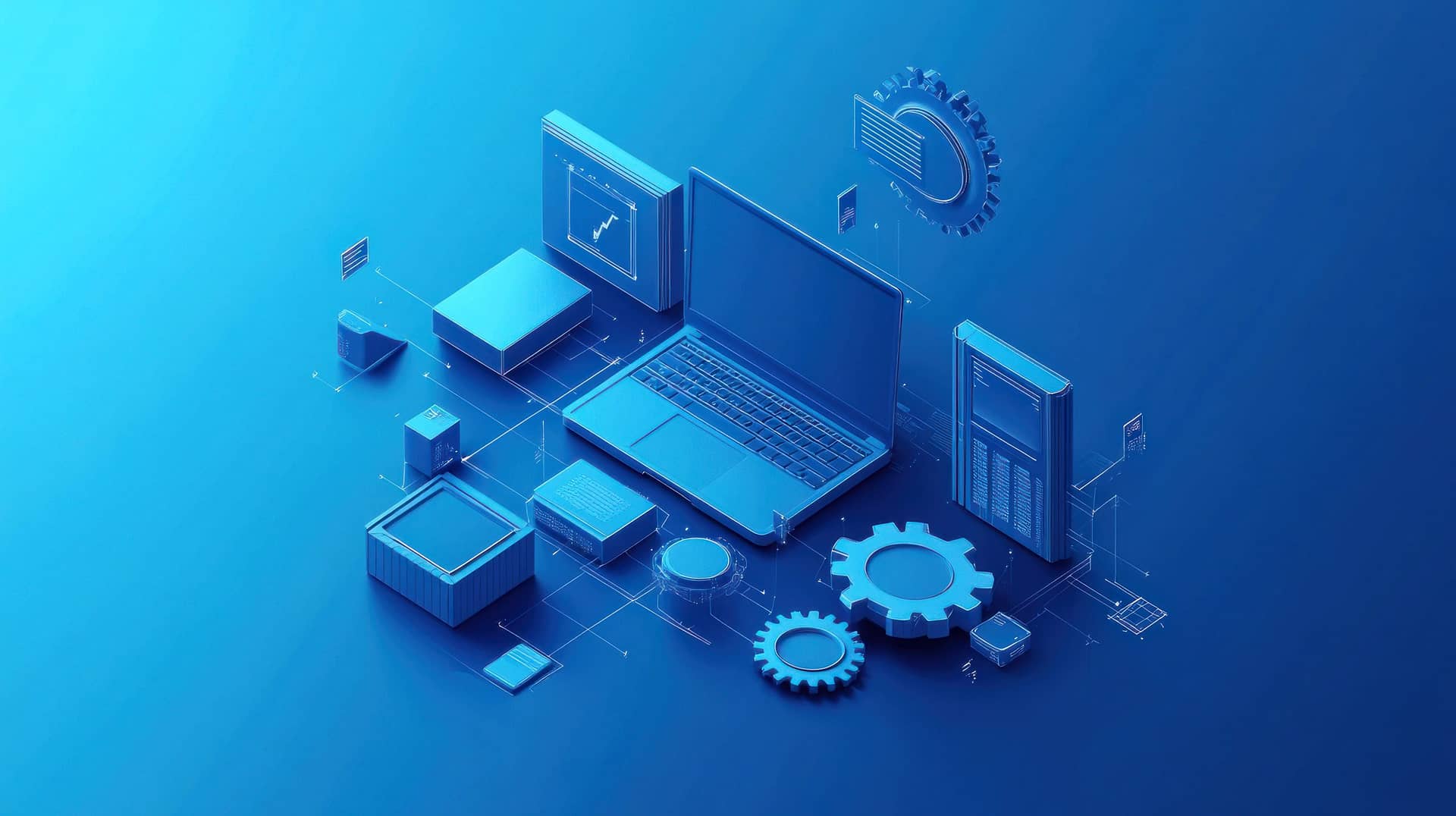 Technology and Innovation: A 3D Rendering of Gadgets and Gears